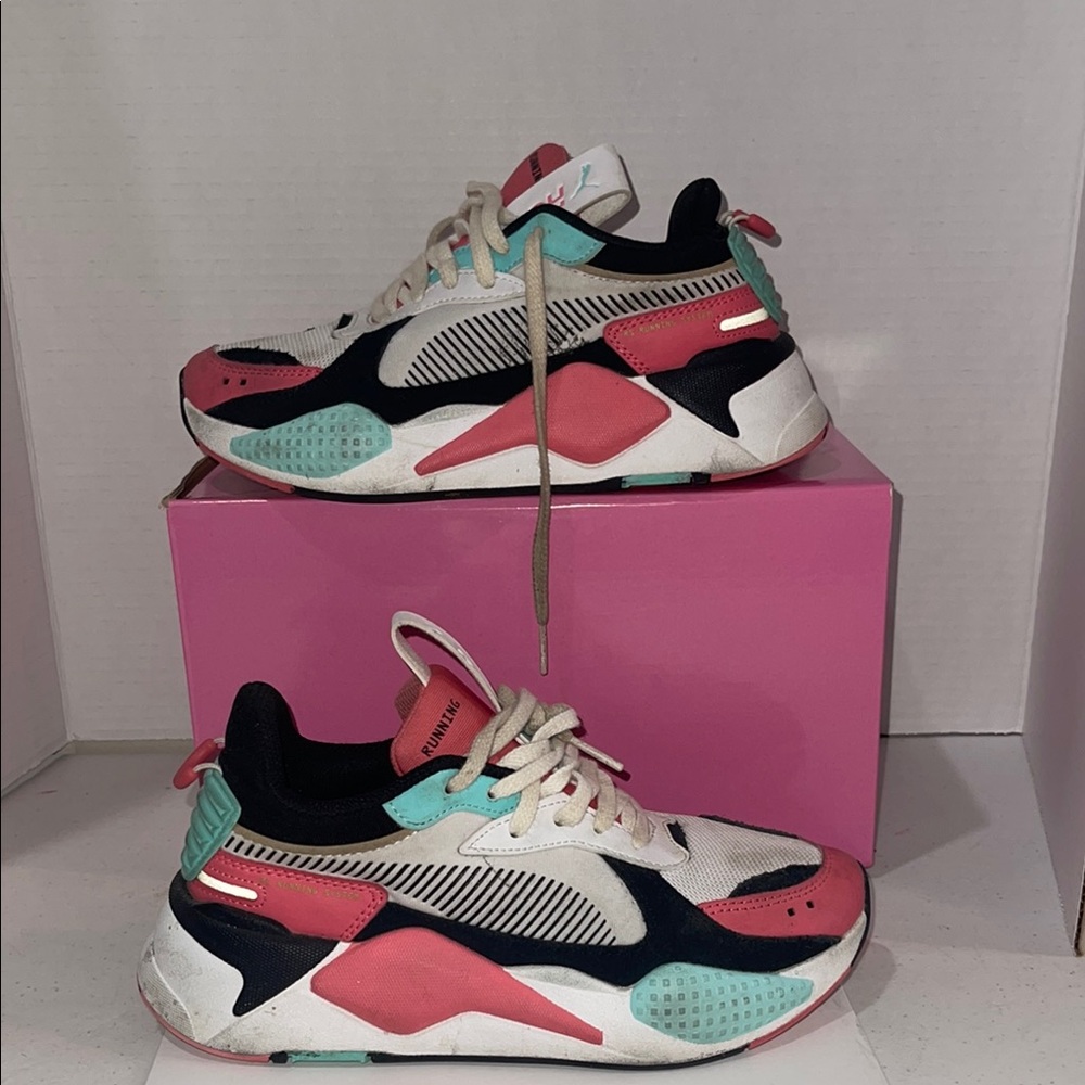 Puma Multicolor Sneakers with Pink and Teal